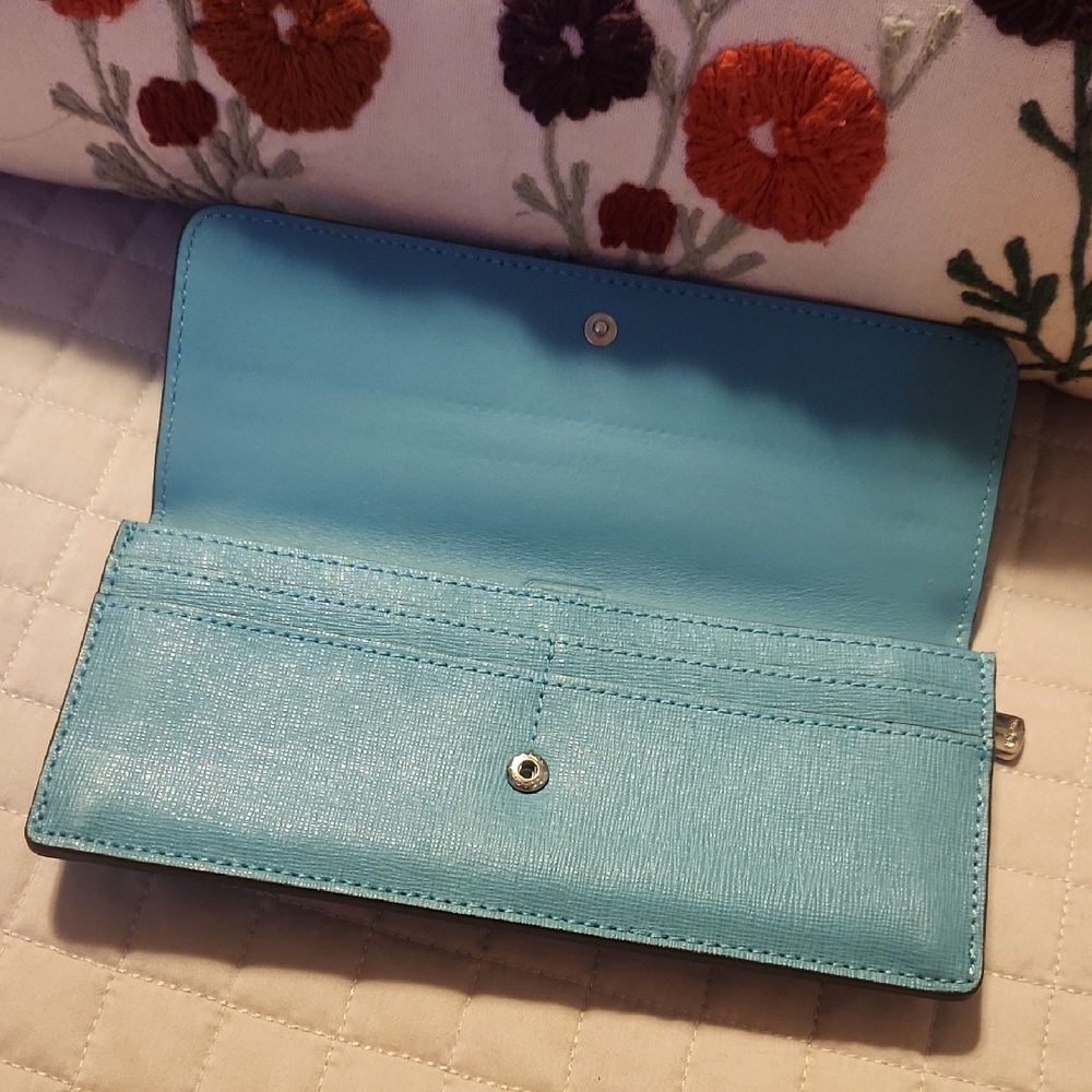 Coach Turquoise Slim Wallet - Picture 2 of 6